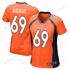 Mike McGlinchey 69 Denver Broncos WoMen's Jersey - Orange