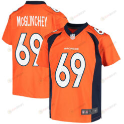 Mike McGlinchey 69 Denver Broncos Youth Jersey - Orange