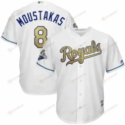 Mike Moustakas Kansas City Royals 2015 World Series Champions Gold Program Cool Base Player Jersey - White