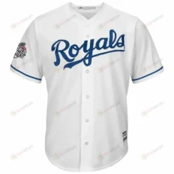 Mike Moustakas Kansas City Royals World Series Cool Base Jersey - White