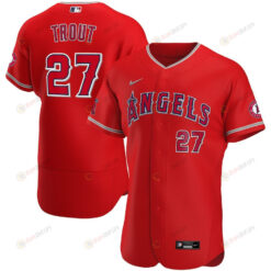 Mike Trout 27 Los Angeles Angels Alternate Player Elite Jersey - Red