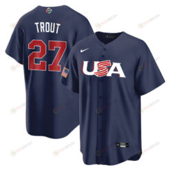 Mike Trout 27 USA Baseball 2023 World Baseball Classic Jersey - Navy