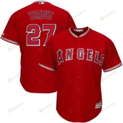Mike Trout Los Angeles Angels Alternate Big And Tall Cool Base Player Jersey - Scarlet