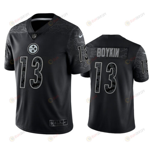 Miles Boykin 13 Pittsburgh Steelers Black Reflective Limited Jersey - Men