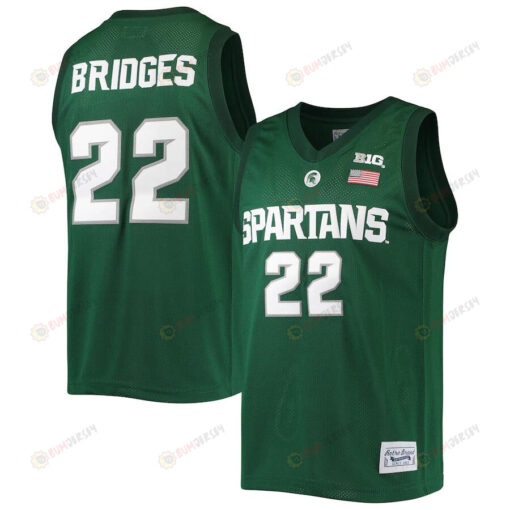 Miles Bridges 22 Michigan State Spartans Commemorative Classic Basketball Men Jersey - Green