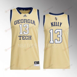 Miles Kelly 13 Georgia Tech Yellow Jackets Beige Jersey 2022-23 Swingman Basketball