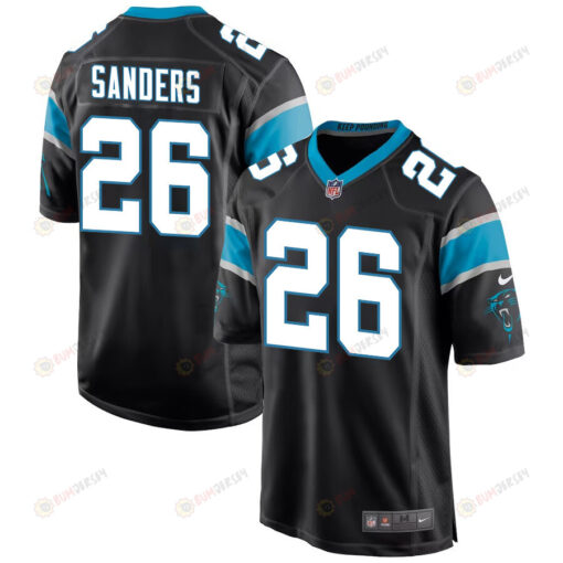 Miles Sanders 26 Carolina Panthers Game Men Jersey - Black