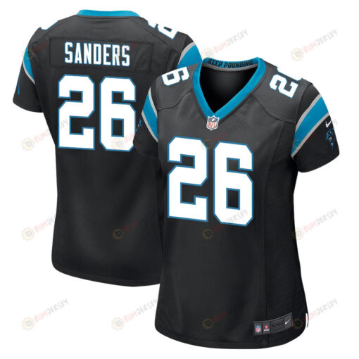 Miles Sanders 26 Carolina Panthers Game Women Jersey - Black