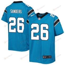 Miles Sanders 26 Carolina Panthers Game Youth Jersey - Blue