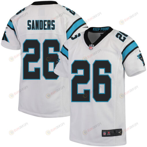 Miles Sanders 26 Carolina Panthers Game Youth Jersey - White