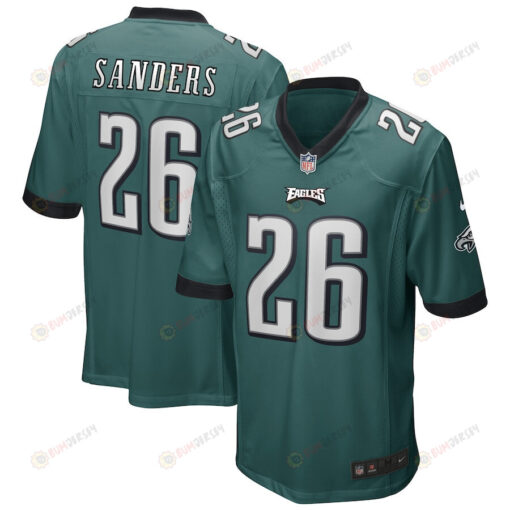 Miles Sanders 26 Philadelphia Eagles Game Player Jersey - Midnight Green