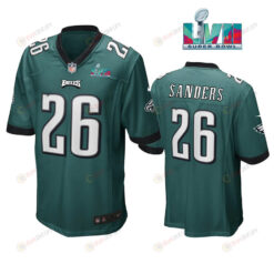 Miles Sanders 26 Philadelphia Eagles Super Bowl LVII Game Player Men Jersey - Green