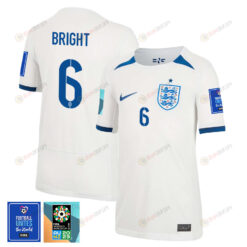 Millie Bright 6 England 1 Star FIFA Patch Women's National Team 2023-24 World Cup Home Jersey