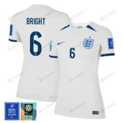 Millie Bright 6 England 1 Star FIFA Patch Women's National Team 2023-24 World Cup Home WOMEN Jersey