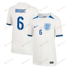 Millie Bright 6 England Women's National Team 2023-24 World Cup Home Jersey