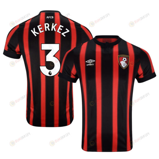 Milos Kerkez 3 AFC Bournemouth 2023-24 Premier League Home Men Jersey - Red