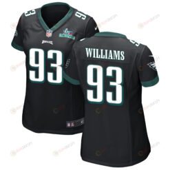 Milton Williams 93 Philadelphia Eagles Super Bowl LVII Champions WoMen's Jersey - Black