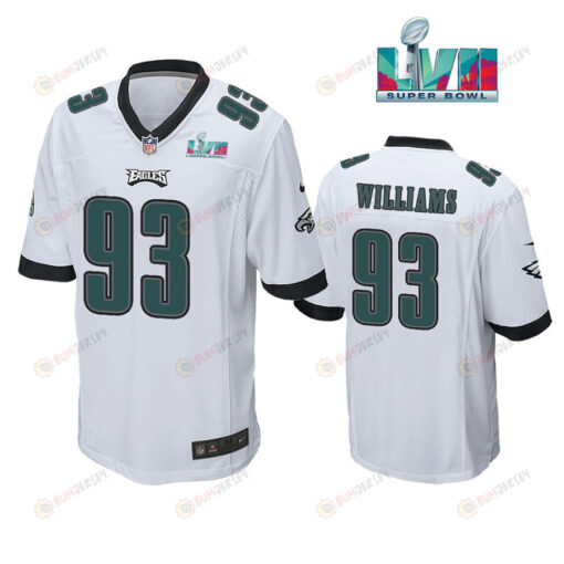 Milton Williams 93 Philadelphia Eagles Super Bowl LVII Game Player Men Jersey - White