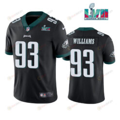 Milton Williams 93 Philadelphia Eagles Super Bowl LVII Vapor Limited Men Jersey - Black