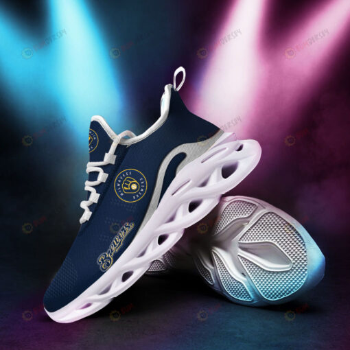 Milwaukee Brewers Logo Pattern 3D Max Soul Sneaker Shoes