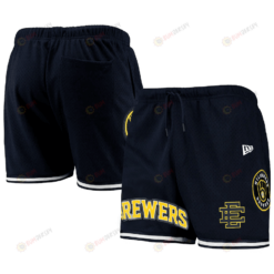 Milwaukee Brewers Team Standard Men Mesh Shorts - Navy