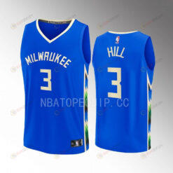 Milwaukee Bucks George Hill 3 City Edition Jersey 2022-23 Fastbreak Royal