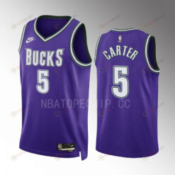 Milwaukee Bucks Jevon Carter 5 2022-23 Classic Edition Purple Jersey