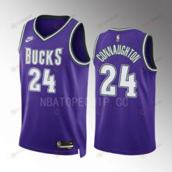 Milwaukee Bucks Pat Connaughton 24 2022-23 Classic Edition Purple Jersey