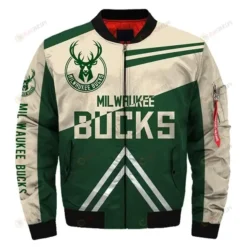Milwaukee Bucks Pattern Bomber Jacket - Green