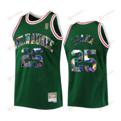 Milwaukee Bucks Serge Ibaka 25 Green 75th Diamond Badge Men Jersey Throwback