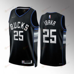 Milwaukee Bucks Serge Ibaka 25 Select Series 2 Black Jersey
