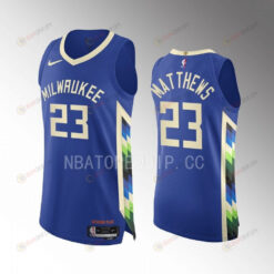 Milwaukee Bucks Wesley Matthews 23 Royal Jersey 2022-23 City Edition