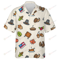 Minimal Color Flat Line Stroke Icon Pictogram Symbol Illustration Hawaiian Shirt