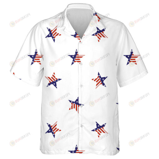 Minimalism Style Independence Day USA Flag Stars Hawaiian Shirt