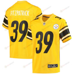 Minkah Fitzpatrick 39 Pittsburgh Steelers YOUTH Inverted Team Game Jersey - Gold