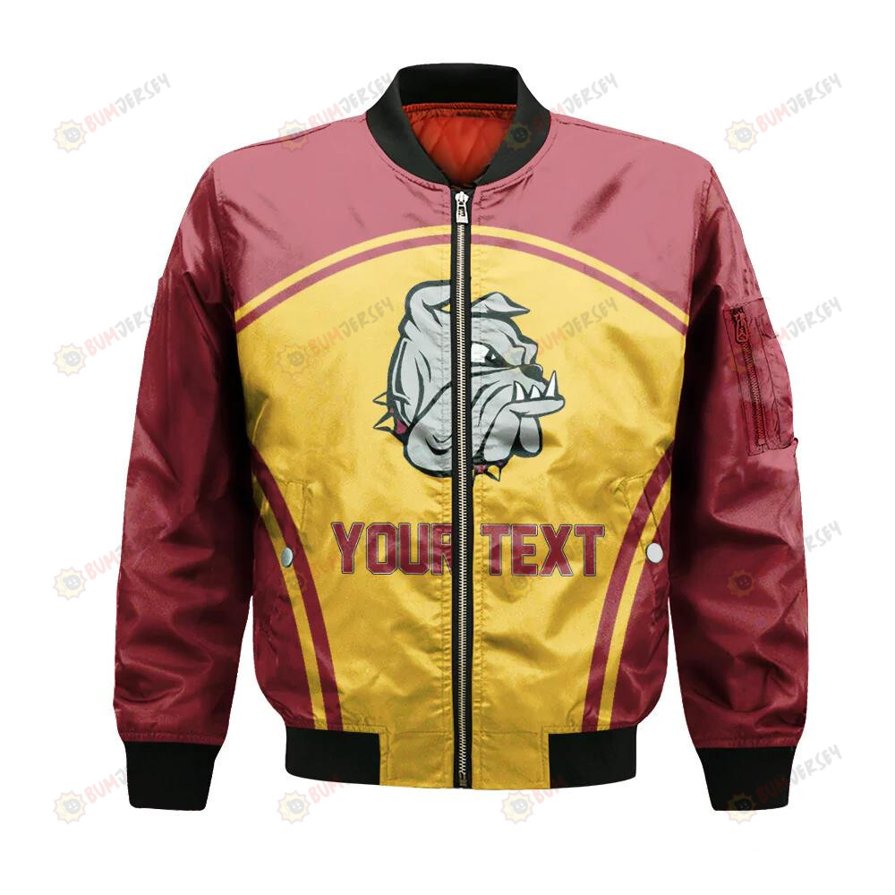 Minnesota-Duluth Bulldogs Bomber Jacket 3D Printed Custom Text And Number Curve Style Sport