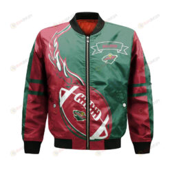 Minnesota-Duluth Bulldogs Bomber Jacket 3D Printed Flame Ball Pattern