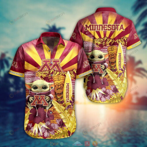 Minnesota Golden Gophers Baby Yoda ??3D Printed Hawaiian Shirt