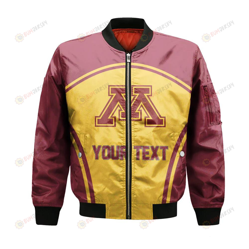 Minnesota Golden Gophers Bomber Jacket 3D Printed Custom Text And Number Curve Style Sport