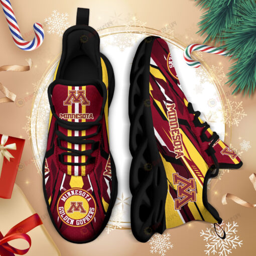 Minnesota Golden Gophers Geometric Logo Pattern 3D Max Soul Sneaker Shoes