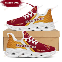 Minnesota Golden Gophers Logo Custom Name Pattern 3D Max Soul Sneaker Shoes