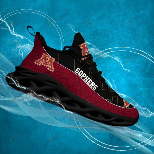 Minnesota Golden Gophers Logo Texture Pattern 3D Max Soul Sneaker Shoes