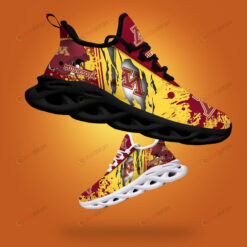 Minnesota Golden Gophers Logo Torn And Splatter Pattern 3D Max Soul Sneaker Shoes