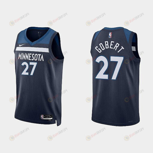 Minnesota Timberwolves 27 Rudy Gobert 2022-23 Icon Edition Navy Men Jersey