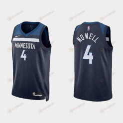 Minnesota Timberwolves 4 Jaylen Nowell 2022-23 Icon Edition Navy Men Jersey