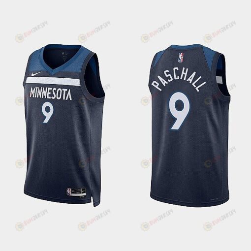 Minnesota Timberwolves 9 Eric Paschall 2022-23 Icon Edition Navy Men Jersey