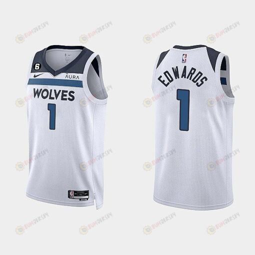 Minnesota Timberwolves Anthony Edwards 1 2022-23 Association Edition White Men Jersey Swingman