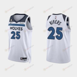 Minnesota Timberwolves Austin Rivers 25 2022-23 Association Edition White Men Jersey Swingman