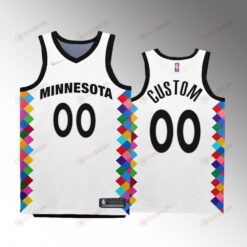 Minnesota Timberwolves Custom 00 2022-23 City Edition White Jersey Bob Dylan