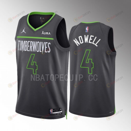 Minnesota Timberwolves Jaylen Nowell 4 2022-23 Statement Edition Anthracite Men Jersey Swingman